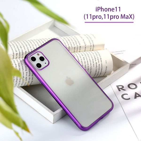 

apply to iphone11 hand shell electroplate matting tpu soft shell apple 11promax protect sheath