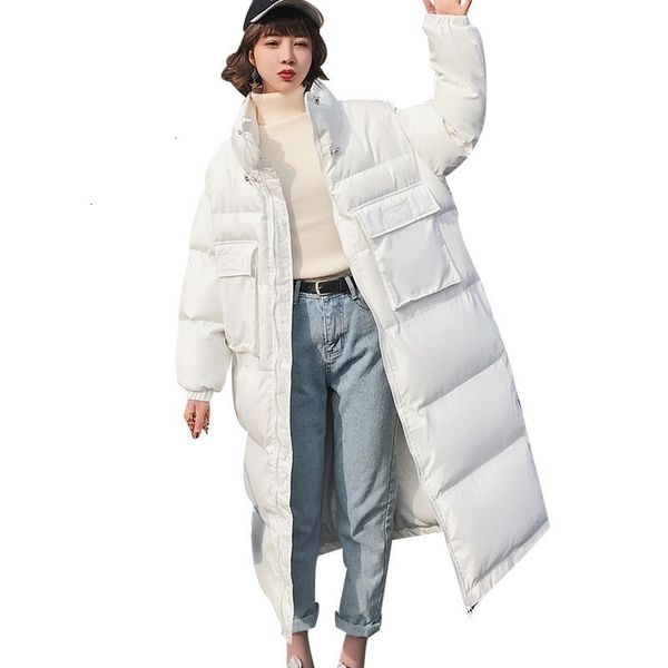 

women winter downstairs cats parka white warm thicken coat fashion wet coat long jas casual bags women's overcoat pj309, Black