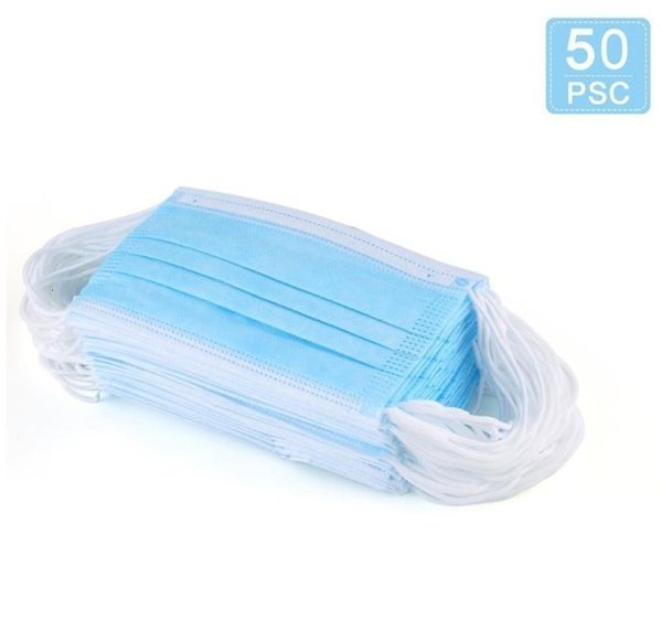 

dhl ship adultren face3 ply 3layer 100 1pcs er blue mouth mask masks earloop non woven fabric ptib