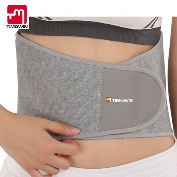 

timowin nylon adjustable waist support for men and woman high elasticity breathable waist brace belts keep warm relieve pain, Black;gray