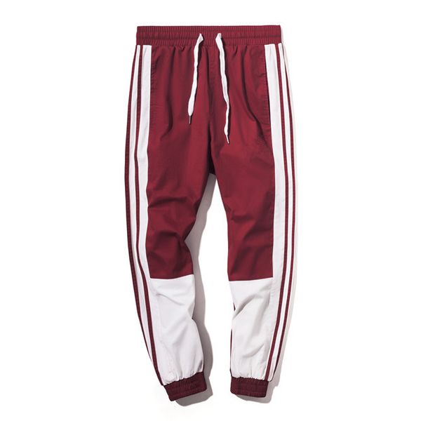 

mens designer joggers with 2 colors letter printing fashion brand sweatpants stripes panalled pencil jogger pants asian size s-2xl, Black