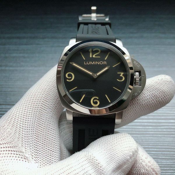 

00372 classic 21 jewelry watches with automatic movement 47mm 316 steel case leather rubber strap mechanical automatic watches, Slivery;brown