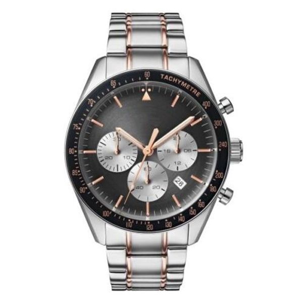 

2019 gents trophy grey dial watch 1513634, Slivery;brown