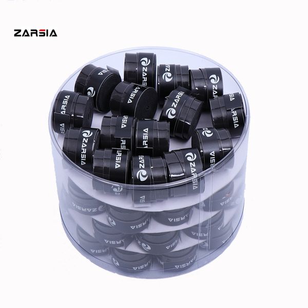 

60pcs zarsia sticky feel tennis racket grip anti-skid film sweatband badminton racquets grips viscous smooth overgrip(black, Yellow;black