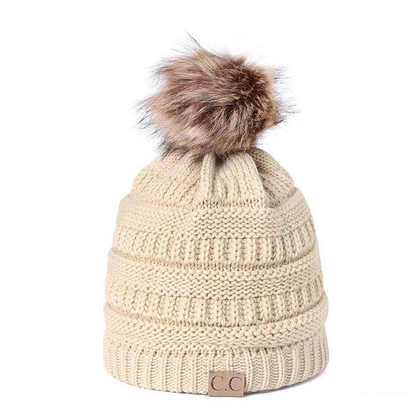 

selling winter woolen cap cc hats knitted hats gorro bonnet pom-pom for hat warm cap for winter fa3284