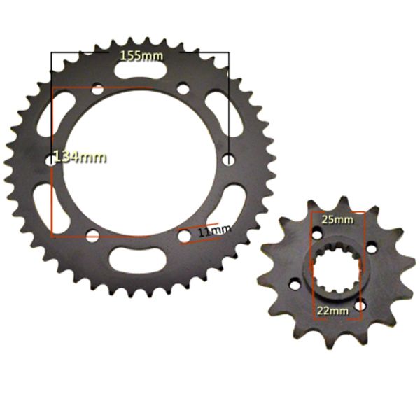 

for zxr250 motorcycle front & rear sprocket geartransmission 520 14t/46t gear sprockets