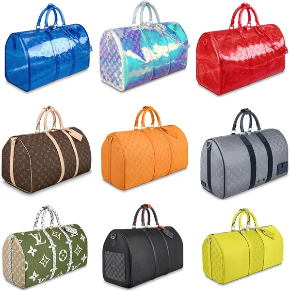 

quality designer bags damier azur laser colorful prism totes keepall 45 55 travel luggage bag mens womens handbags purses duff1565227726, Black;white