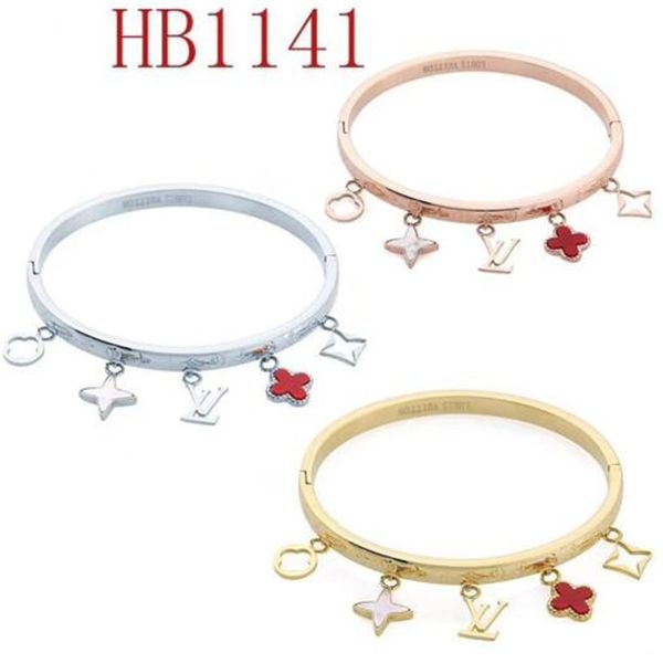 

brand fashion luxury designer jewelry women bracelet titanium plated 14k gold crystal charm bracelet christmas gift, Black