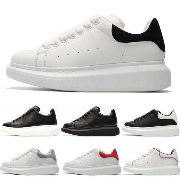 

2019 fashion designer women shoe 3m reflective white leather casual shoes girl men black gold red comfortable flat sneaker size 36-44