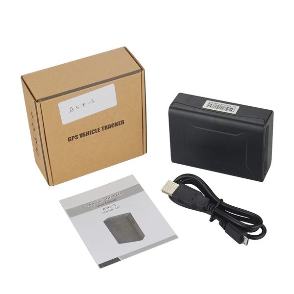 

rechargeable 10000mah li-battery super long standby time gps vehicle tracker a5e-3 over speed alarm real time tracking device