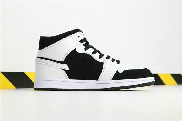 

2020 new 1 mid white/black mens retro basketball shoes 11s xi mid tuxedo white black mens sports sneakers