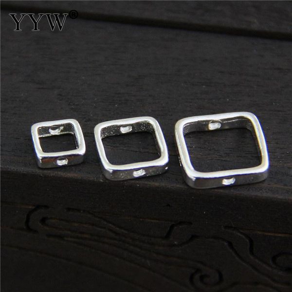 

925 sterling silver bracelet findings square approx 1mm sold by lot, Black