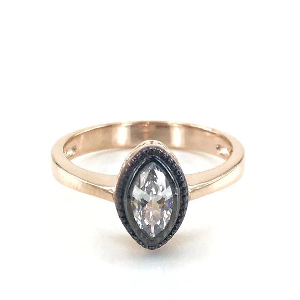 

tiny shuttle cut silver ring, Golden;silver