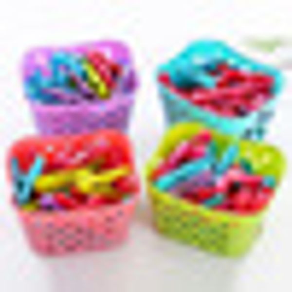 

30pcs/set plastic cloth clips with basket windproof clothes plastic quilt peg