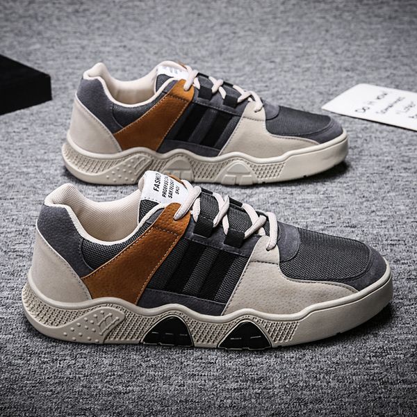 

mens summer shoes breathable fashion trainers men sport shoes man travelling masculino vintage sneakers tenis skateboard, Black