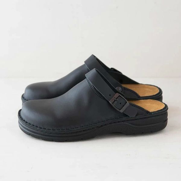 

men shoes casual low heels shoe male man flats summer closed toe sandals vintage pu zapatos de hombres personlizar zapatos m0519, Black