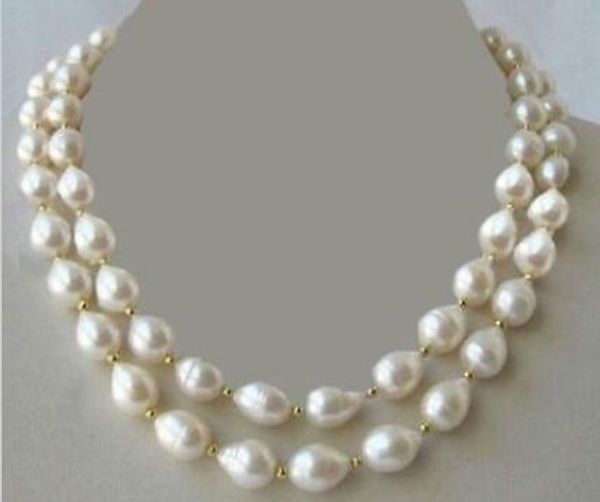 

new arrive huge 10-11mm white pearl necklace 32inch, Silver