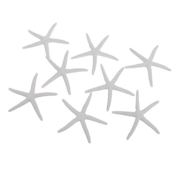 

8pcs starfish resin ornament aquarium wedding decoration 10cm white