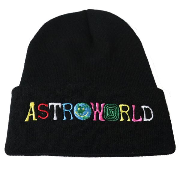 

travi$ men women knitted hat 2019 new astroworld letter beanie embroidery ski warm winter boys girls travis skullies cap