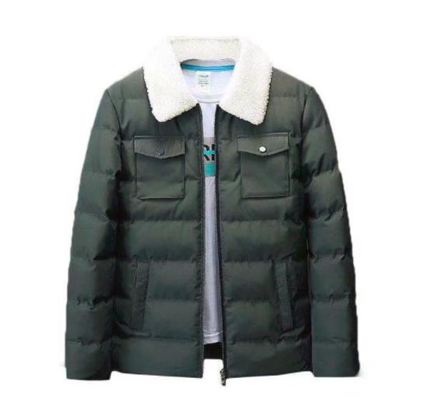 

fashion brand men's down jacket warm thick jacket winter coat parkas padded mens jackets casacos masculino men clothing, Black