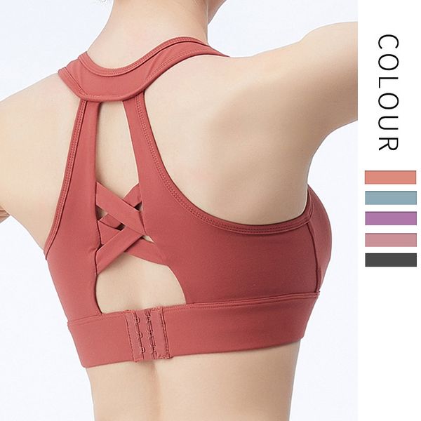 

woman shockproof gathering running sports fitness beauty back cross yoga bra active wear seamless sports bra sport push up, White;black