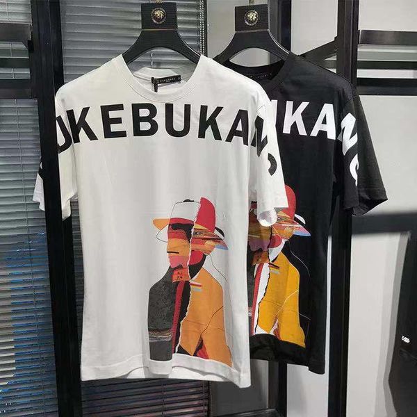 

men's t-shirts 2020 fashion new mens breathable shirts casual men letter & man print crew neck t shirt 3 colors asian size m-5xl