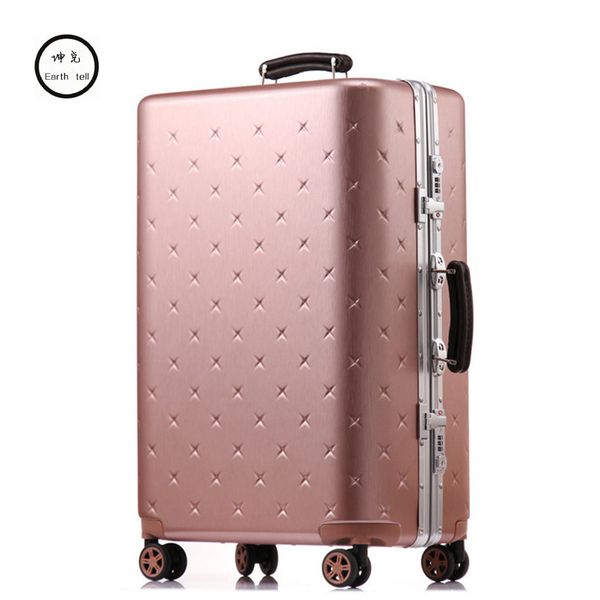 

kundui 20"26"29 inch men luggage sets bag trolley suitcase/rolling spinner wheels pull rod/woman traveller case 4
