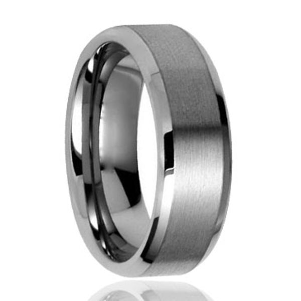 

8mm brush simple tungsten carbide ring brush full wholesales, Silver