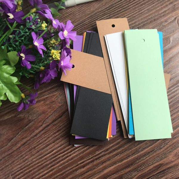 

100pcs/set blank mini kraft paper card tag with hole hand-painted card diy doodle christmas cards greeting cards