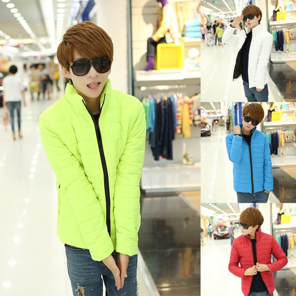 

2018 selling winter warm men korean-style new style cotton overcoat men 9-color cotton-padded clothes m337, Blue;black