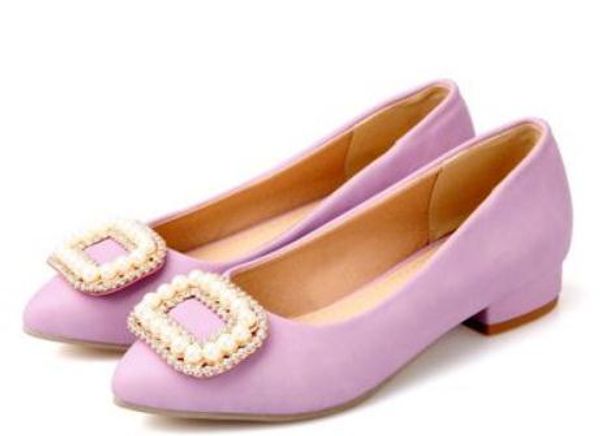 

2018 water drill women's shoes in spring and autumn with new style low heel coarse heel pointed end, Black