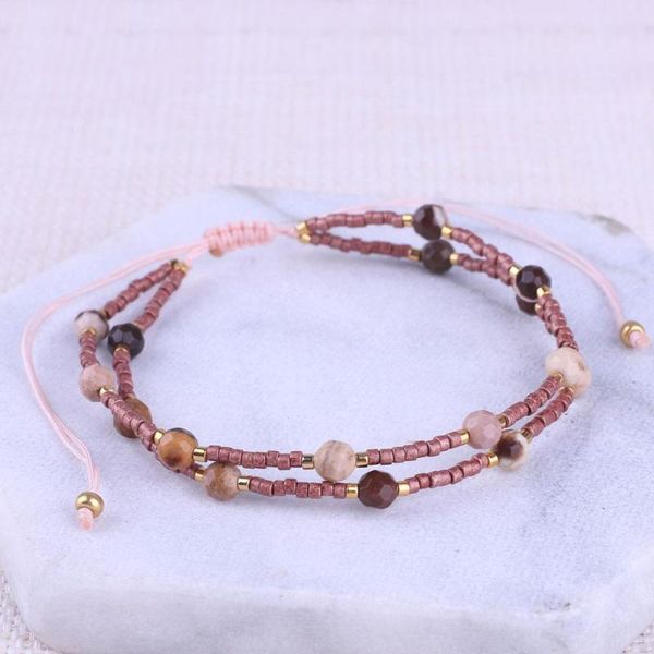 

c.quan.chi tribal boho women bracelets bangles handcrafted char miyuki seed beaded string cuff bangles trendy gift, Black