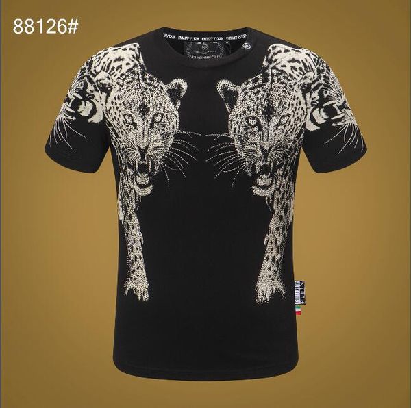 

2020 men 039 round neck hort leeve triped t hirt men 039 new fa hion ca ual de igner brand animal 3d printing cotton jacket 1238