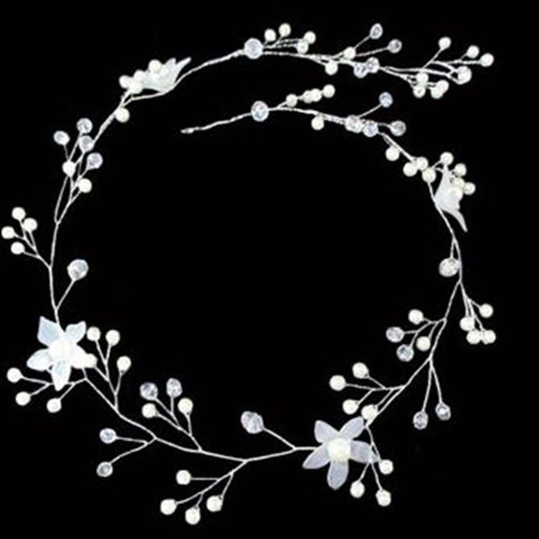 

exquisite handmade pearl hair band bridal headdress10