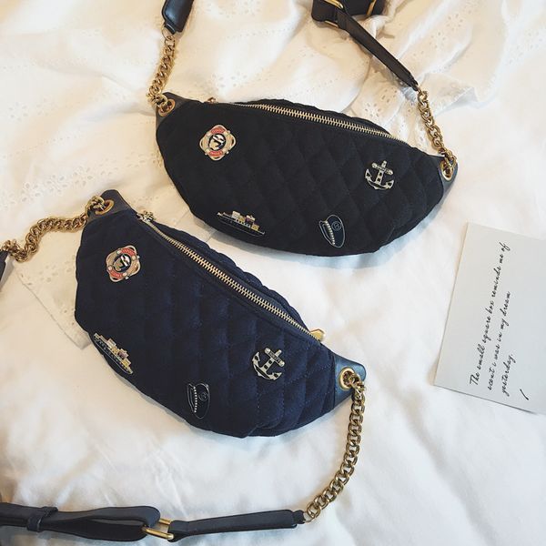 

waist pack medal chest crossbody bag for women handbags bolsa feminina shoulder bag sac main purses