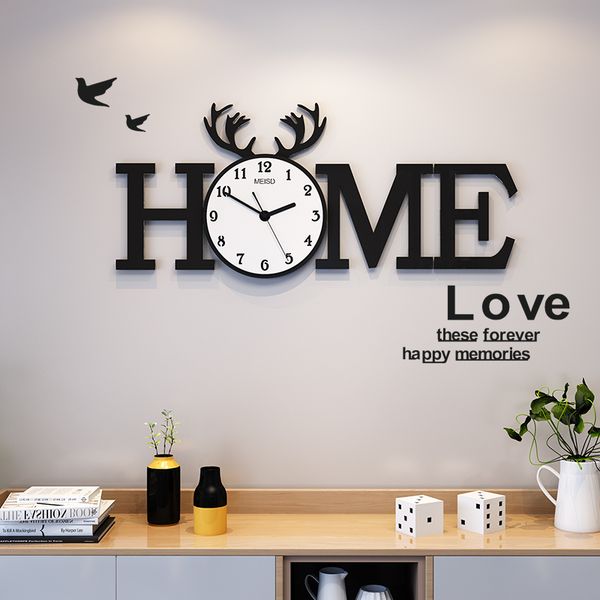 

diy clock wall living room home decor fashion personality creative art nordic large wall clock modern design acrylic watch