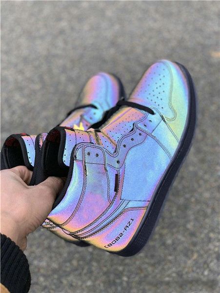 

with box 1 zoom fearless basketball shoes high designer shoes reflective black lucky green varsity red r2t chameleon 3m chaussures sneakers