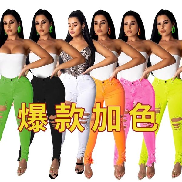 

pants only 2019 new african burnt out jeans size s~xxl, Red