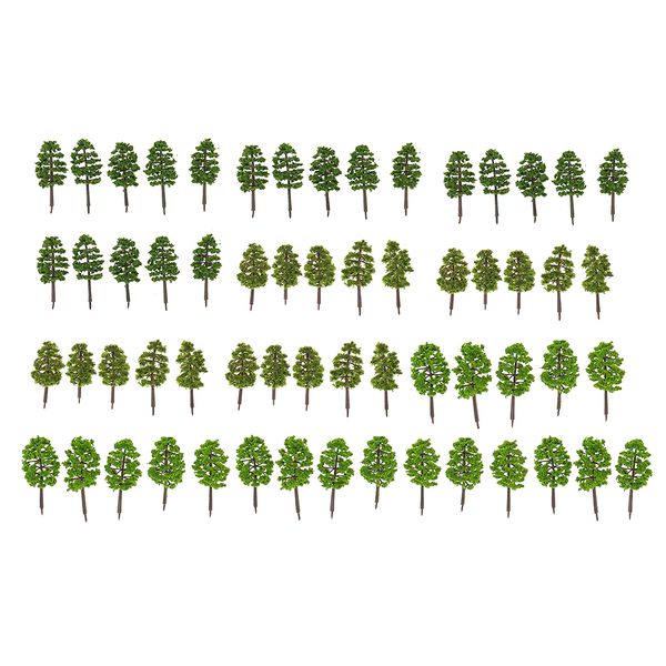 

60x model trees layout train railway diorama landscape scenery 1:150 n scale