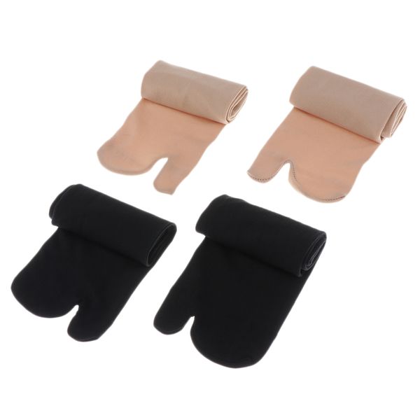 

4 pair split socks socks clogs -flops 2-toe elastic 34 cm, Black;white