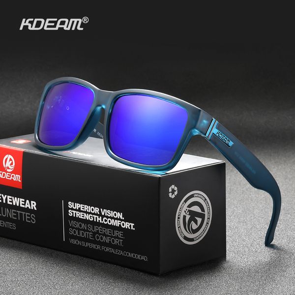 

kdeam exclusive sunglasses polarized for men and women surfing hiking sports sun glasses new translucent blue of kd505 ce cx200706, White;black