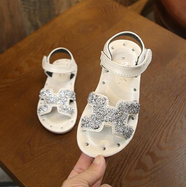 

new 2020 spring summer children shoes girls fashion sandals sequins bowtie princess leather shoes girls dance cute, Black;red