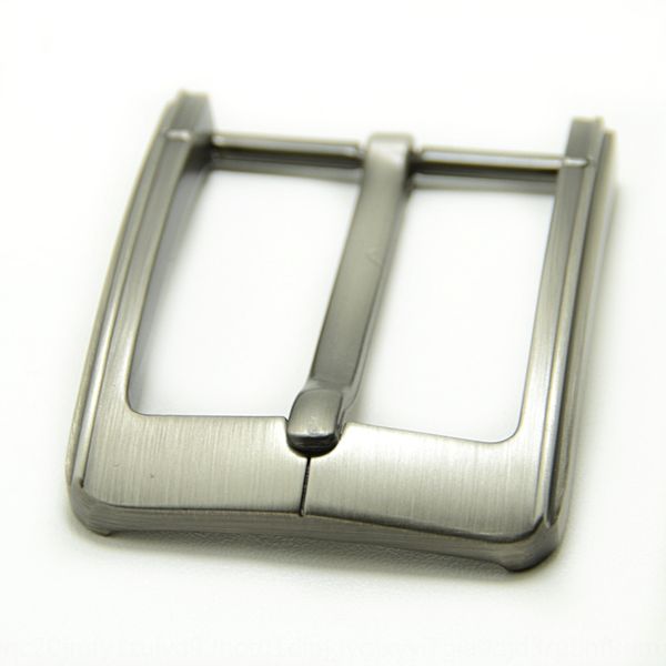 

men's leather pin buckle buckle electroplating durable atmospheric zinc alloy belt belt leather head, Slivery;black