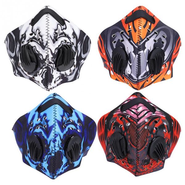 

cycling face mask outdoor anti-dust anti pollution half face mask breathable cycling running protective equipment, Black