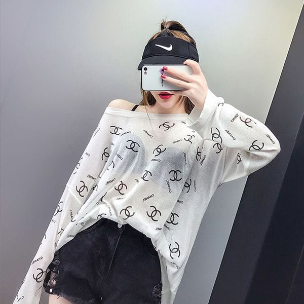 

2020 new korean loose winter sweater thin spring and autumn new long-sleeved blouse women's long jumper, Black