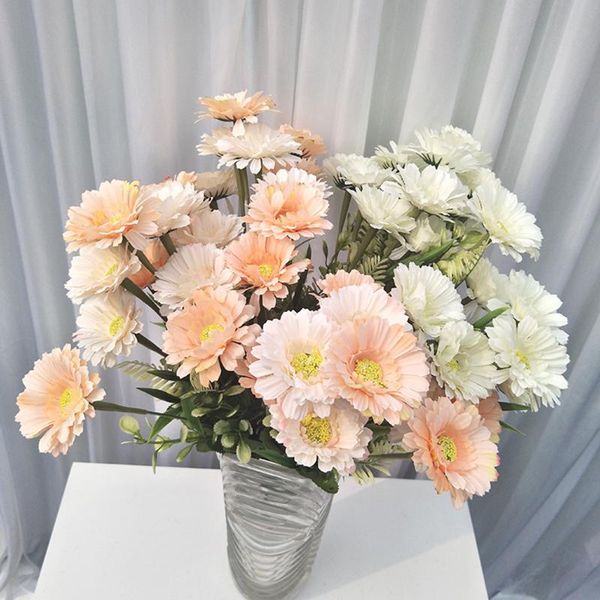 

40cm non-woven artificial chrysanthemum bouquet home wedding decoration vase plug-in simulation plant fake flower bouquet