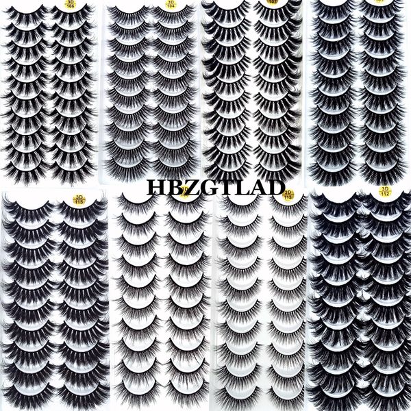 

10/20/50/100 boxes 3d soft mink hair false eyelashes handmade wispy fluffy long lashes natural eye makeup tools faux eye lashes