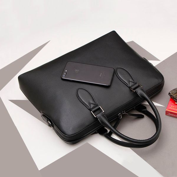 

men's genuine leather handbag cowhide business shoulder bag casual briefcase