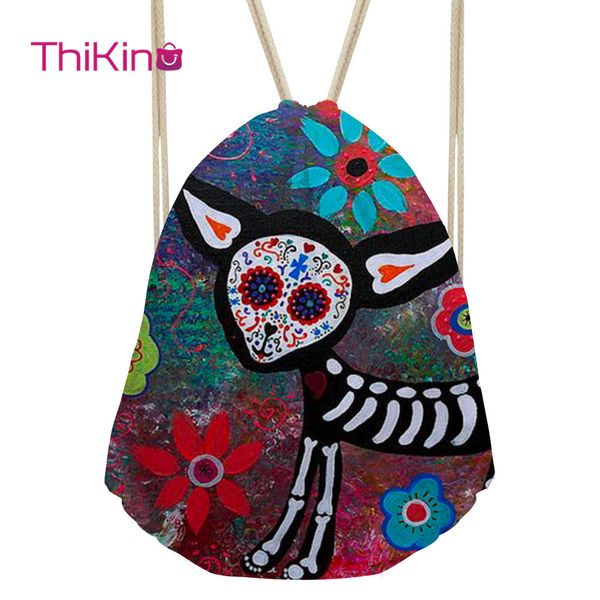 

thikin abstract painting casual sack for teenager exaggerated backpack toddler softback girls beach mochila drawstring bag