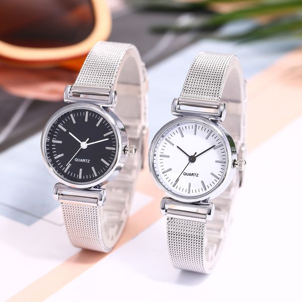 

women watch small dial steel mesh strap bracelet watch ladies watches fashion casual quartz wristwatch relogio #w, Slivery;brown